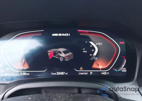 2022 BMW M240 I xDrive z USA, uszkodzony, nr VIN 3MW53CM05N8C48070